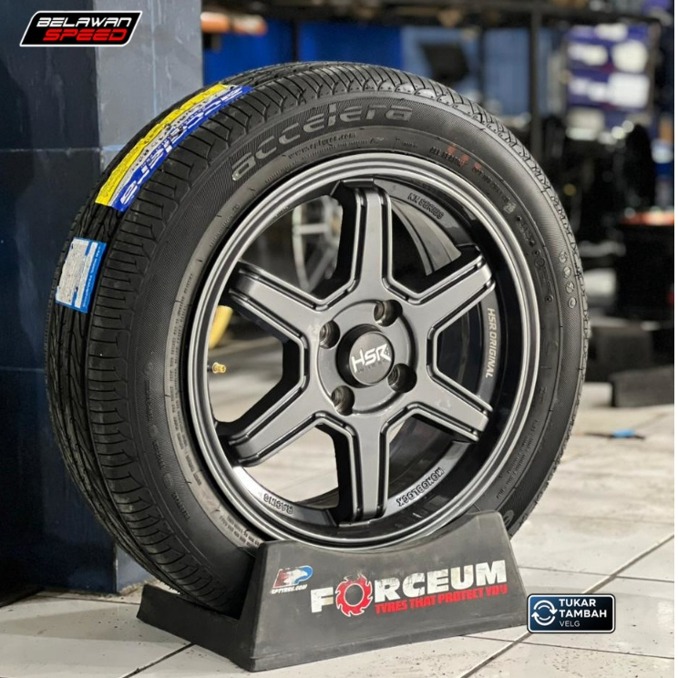 Paket Velg Plus Ban Mobil Ring 15 HSR MINAS / Brio Agya Ayla Calya Sigra Sirion Karimun Kia Picanto 