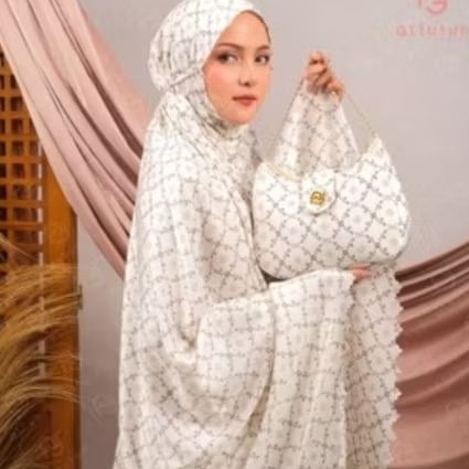 Mukena Santorini Silk Mukena Dewasa Mukena Travel
