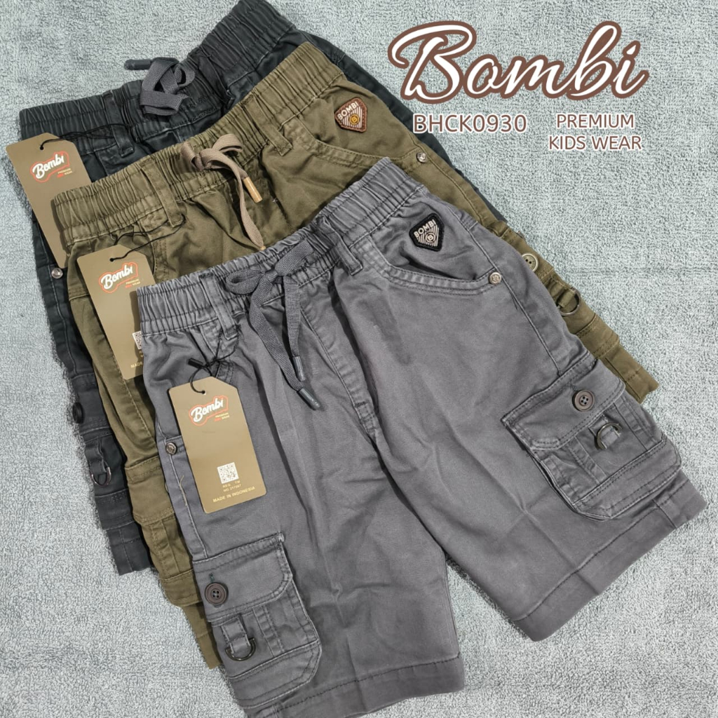 Bombi - Celana Pendek Cargo Anak Laki-laki 3th - 16th BHCK0930 / Celana Pendek Cargo Anak Laki-Laki 