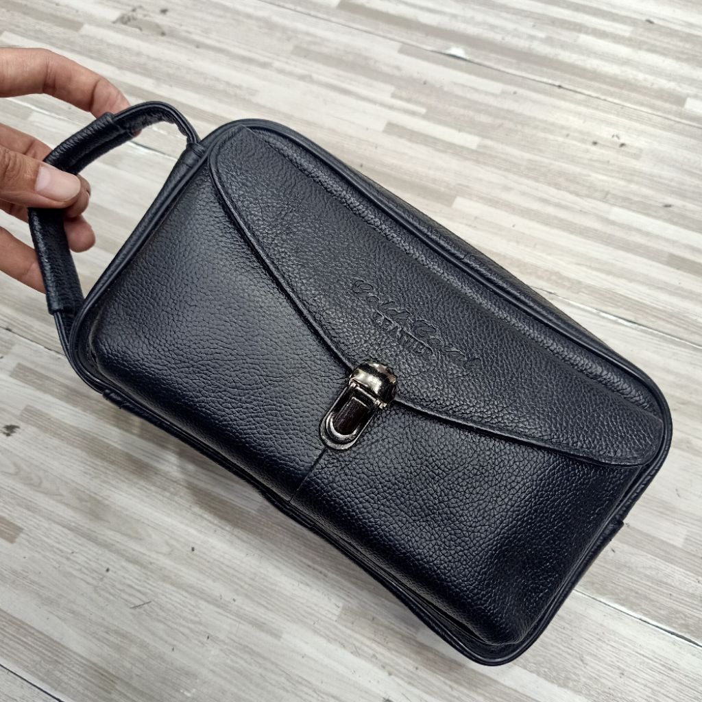 Handbag gold coral Clutch Tas Tangan Kulit Asli Premium Quality