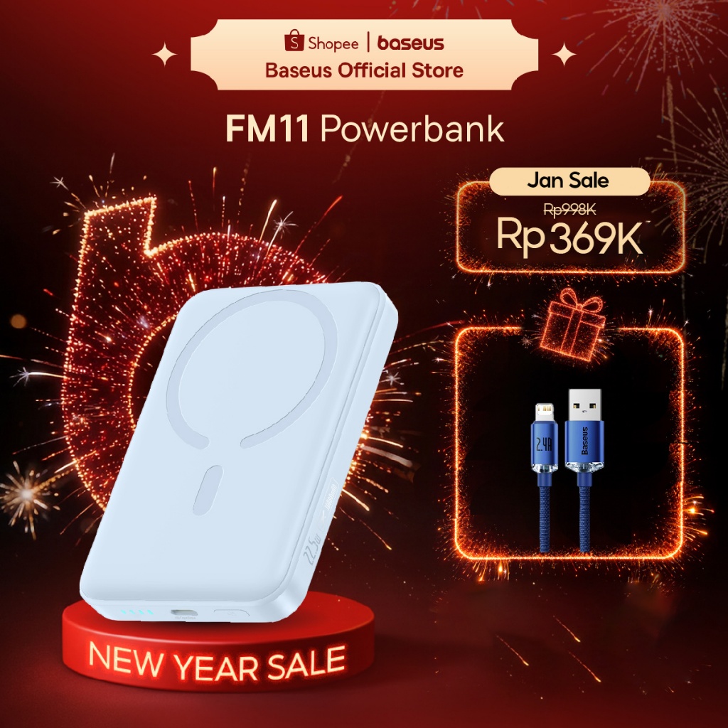Baseus Power Bank EnerFill FM11 10000mAh 22.5W Magnetic Mini Wireless Fast Charging Powerbank