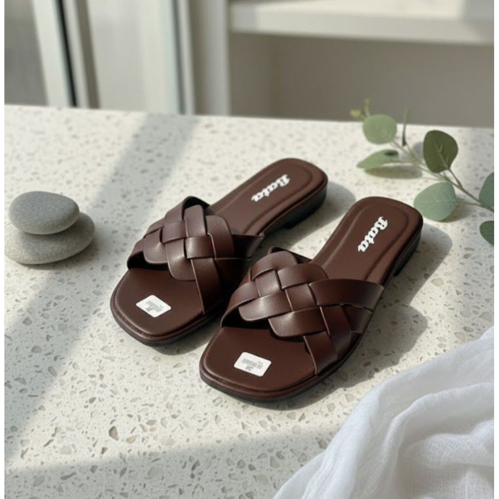 BATA Sandal Flat Sandal TeplekSandal Wanita Dewasa Murah
