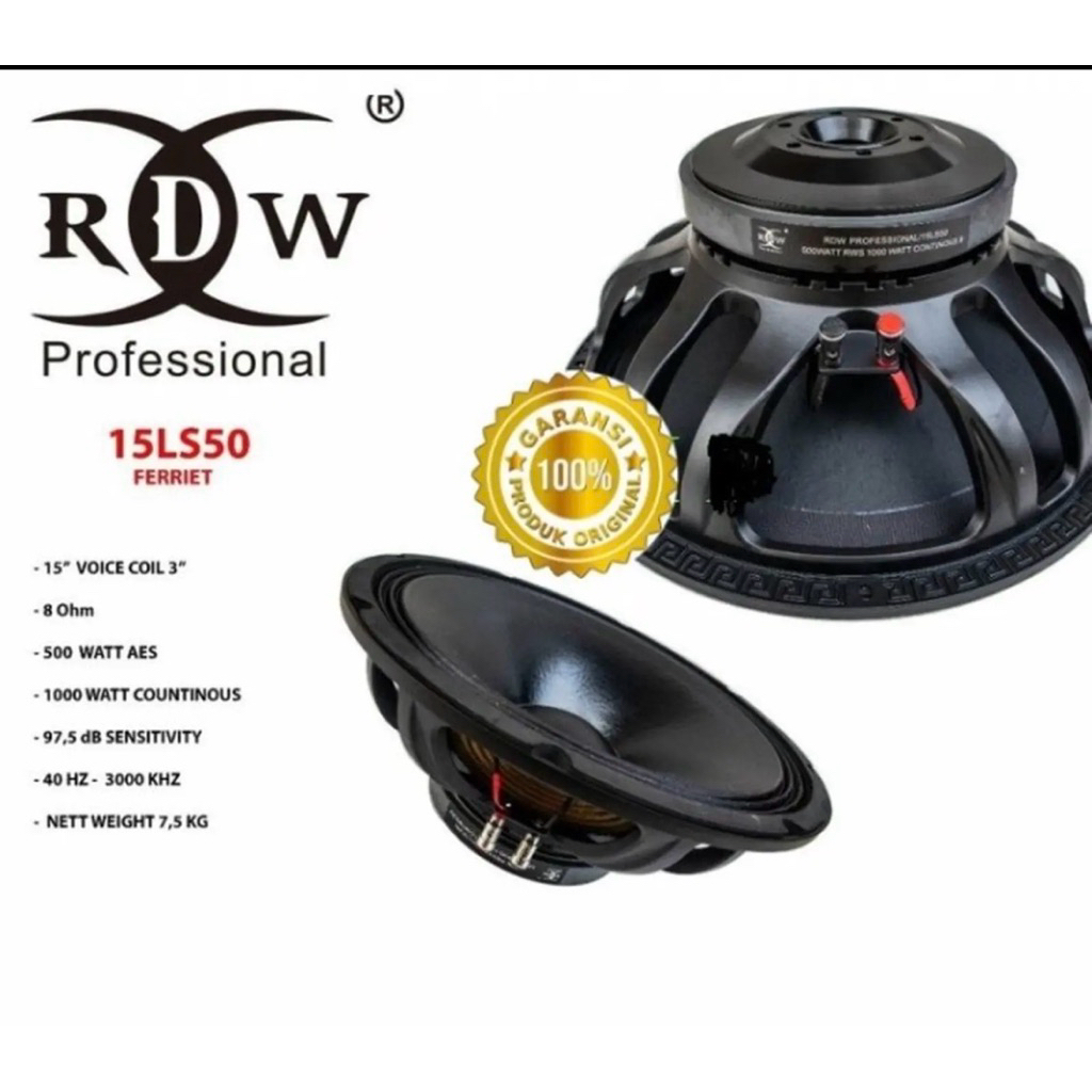 Speaker RDW 15 inch 15 LS 50 15LS50 LS 50 original
