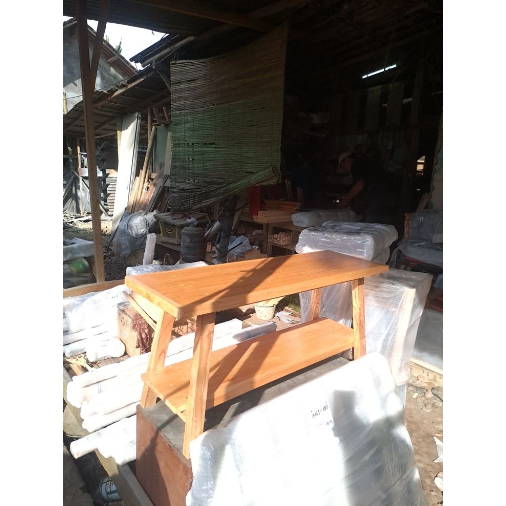 Bangku Kayu Skandinavia Ukuran Panjang 100cm x Lebar 32cm x Tinggi 46cm