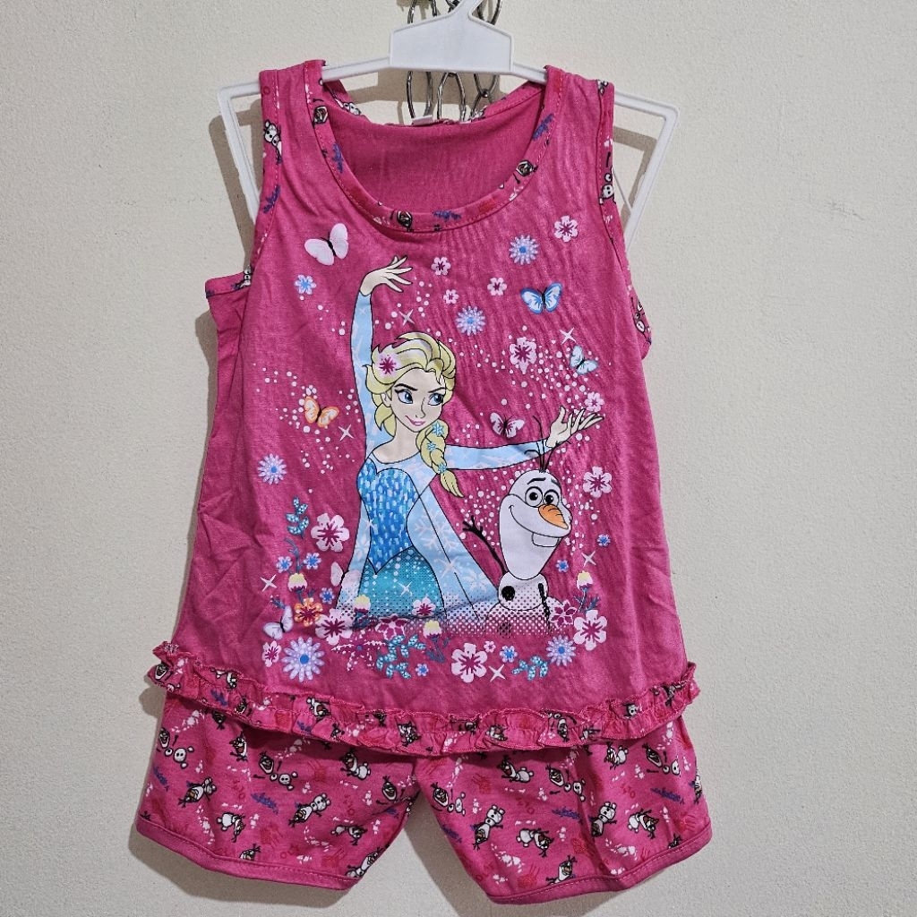 HAWE 9016 Stelan singlet sablon anak perempuan karakter