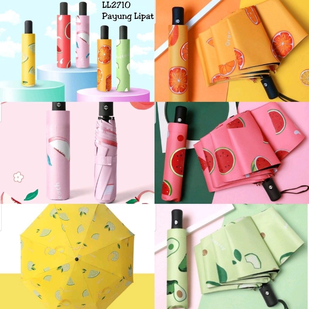 Payung Lipat Otomatis Motif Buah