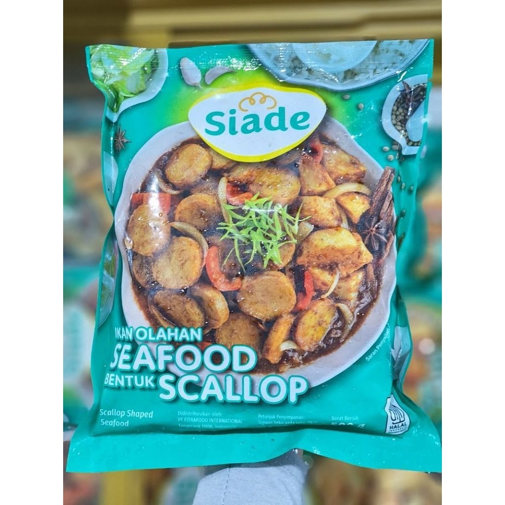 Siade Ikan Olahan Seafood Bentuk Scallop 500g | Seafood Frozen | Frozen Food
