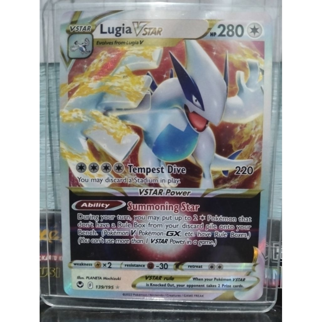 pokemon card English Lugia Vstar F 139/195