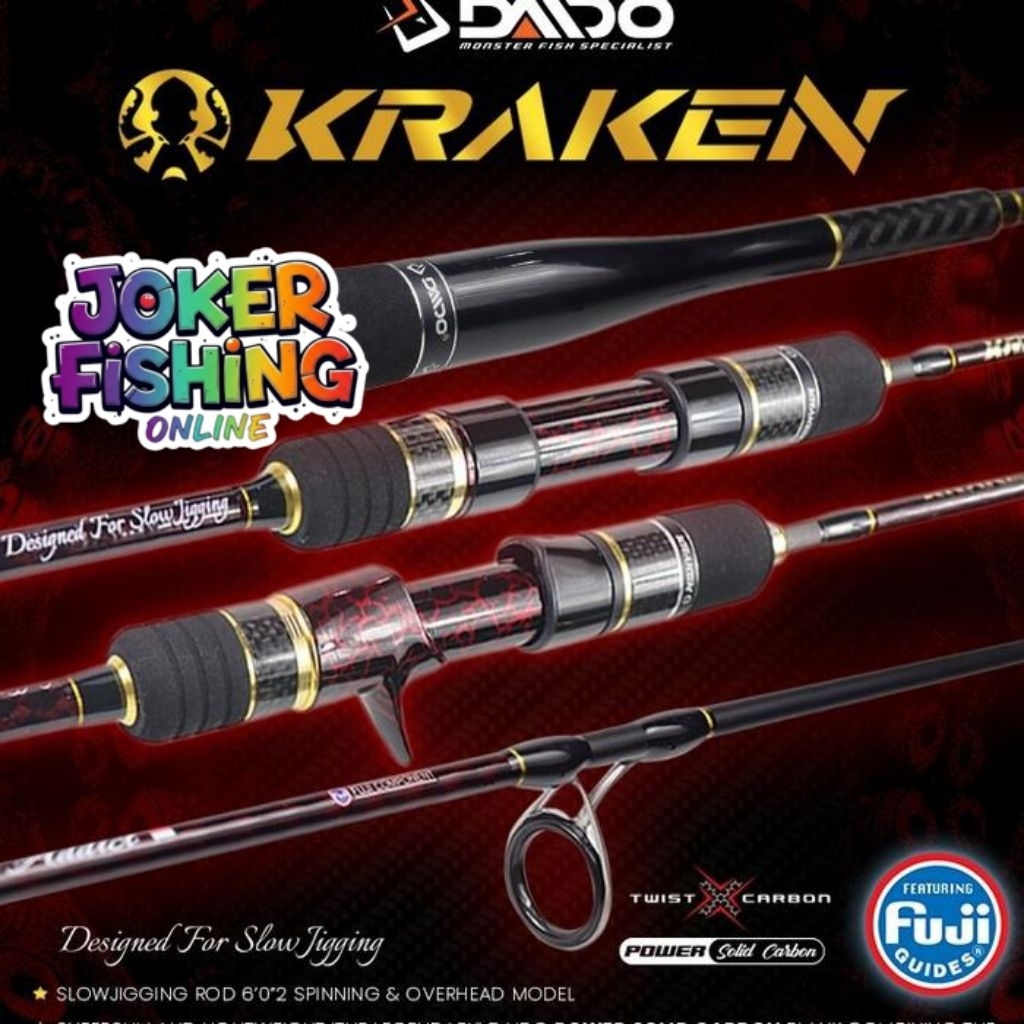 JORAN JIGGING DAIDO KRAKEN 180CM (SPIN & OH) - CARBON KEVLAR