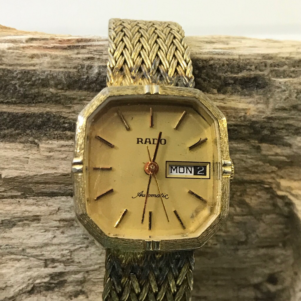 Jam Tangan Vintage Lady Ra do Automatic Swiss jadul kuno antik wanita fashion Gold original