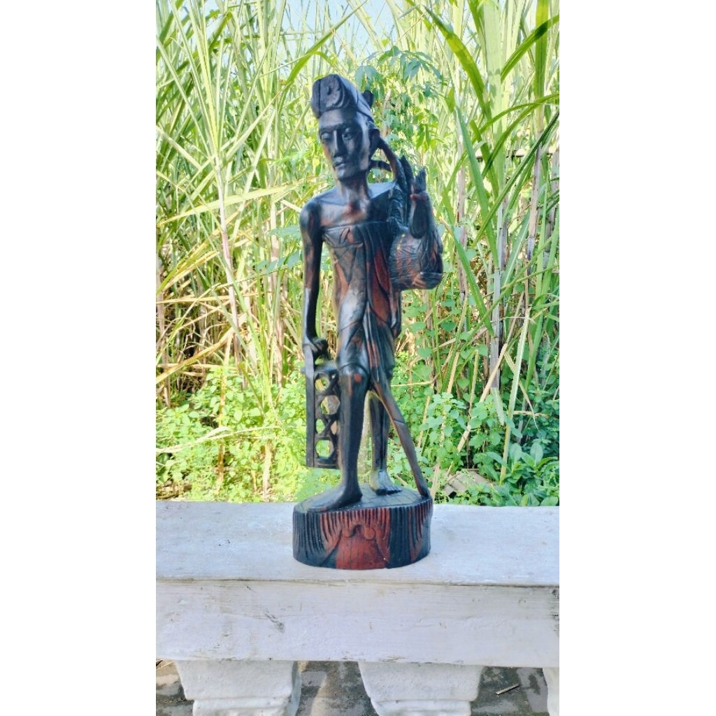 PATUNG KAYU SONO KHAS BALI TUA LAWAS