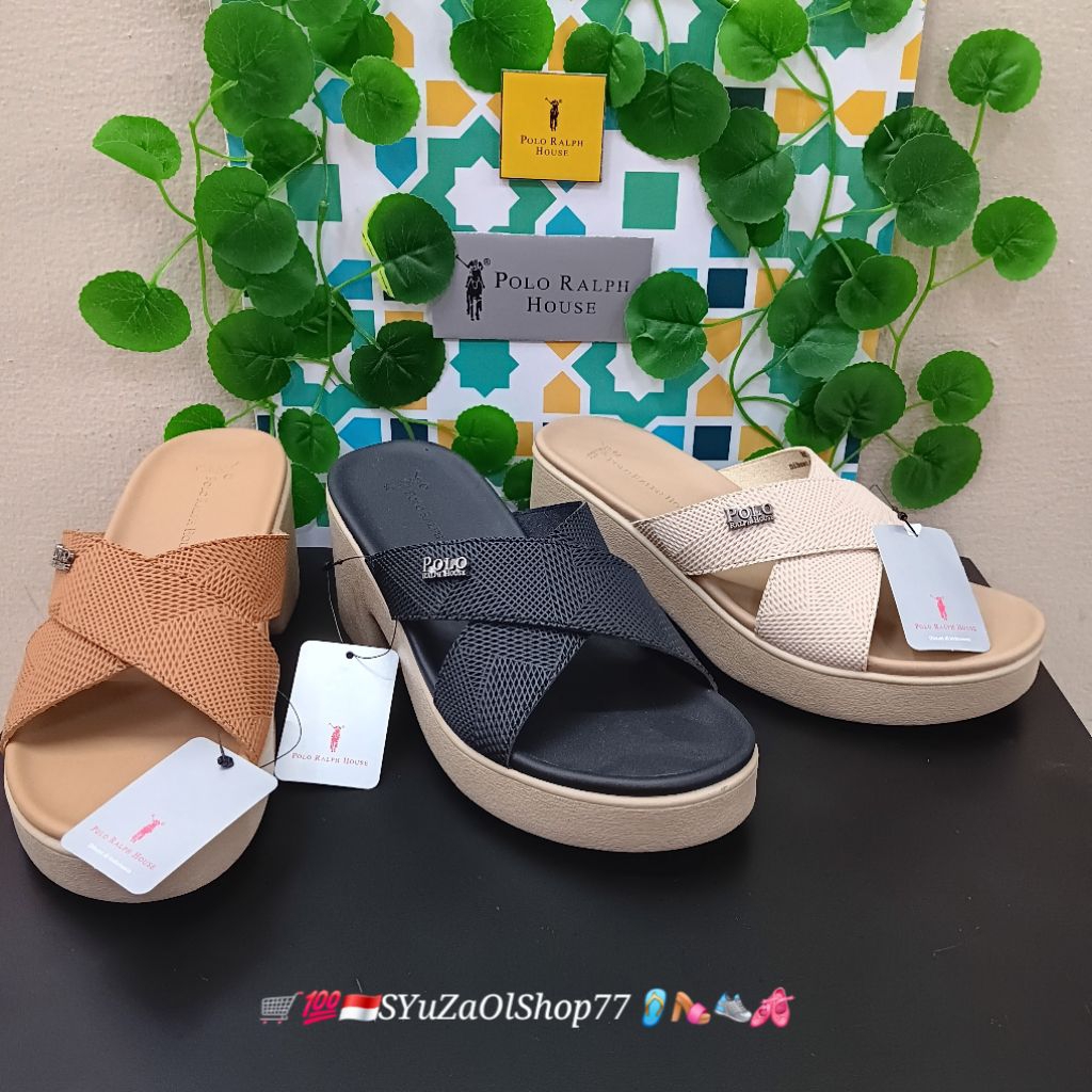 [Bisa COD/100% Original/Art BE 03] Sandal Wanita POLO RALPH HOUSE/Sandal Wanita/Sandal Slide Wanita/