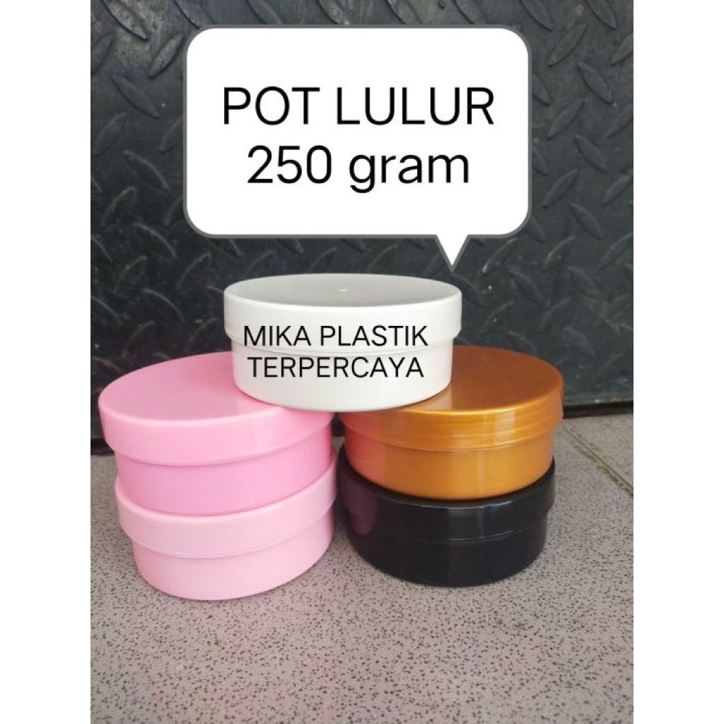Pot Lulur 250ml 500ml - Warna Emas, Putih, Gold