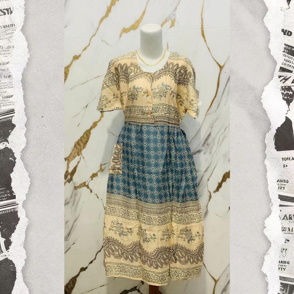 Daster Centini Batik Busui Tali Samping Saku Samping