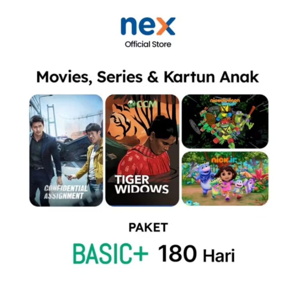 Voucher Paket Basic+ Paket Basic 180 Hari Nex parabola Matrix Garuda 1006