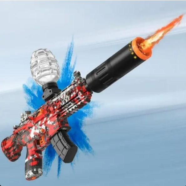 Mainan Tembakan Premium AK 47 - M416 Gel Blaster Machine Gun With Flame Effect