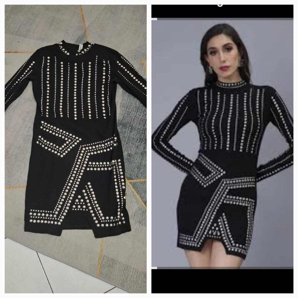 Dress Wanita Bling Bling Hitam