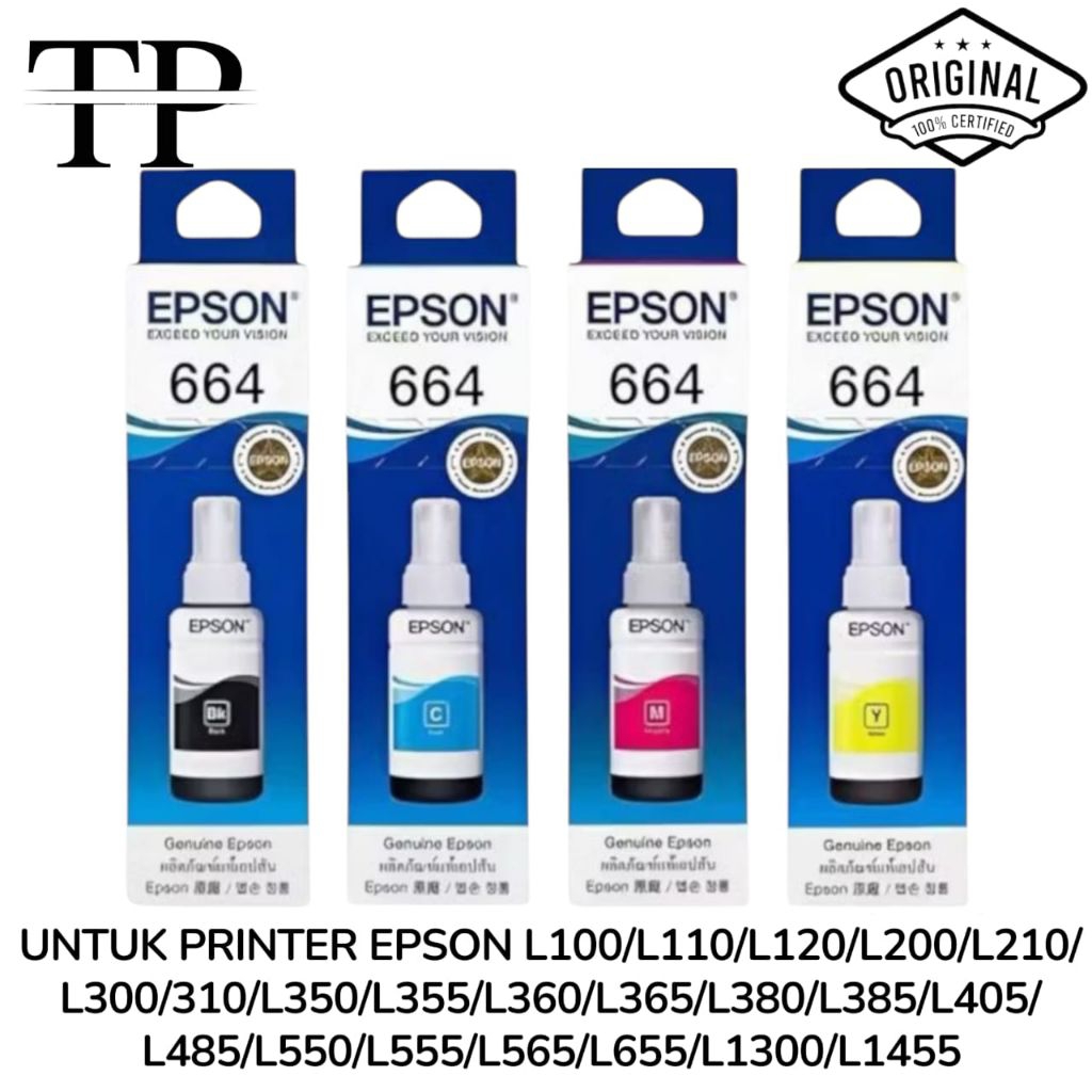 TINTA PRINTER EPSON 664 ORIGINAL FOR EPSON L110 L120 L210