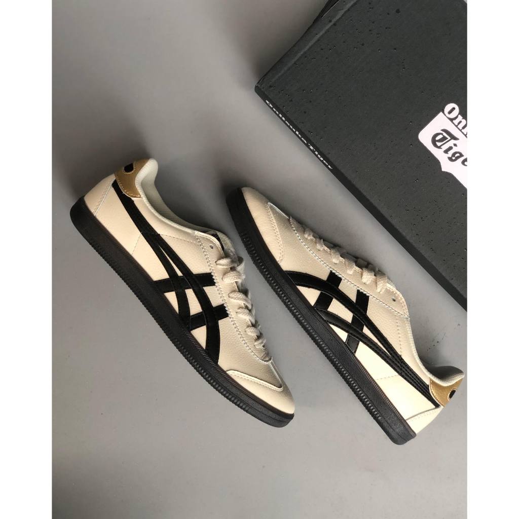 ONITSUKA TIGER Sepatu Tokuten Putih Hitam Emas Indonesia 39-44 Ukuran Sesuai