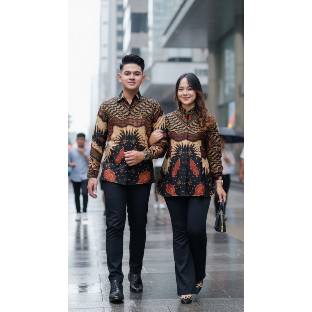Batik Solo Trendy - Batik Couple Lala Dengan Bahan Katun Premium Dan Sudah Lapis Furing
