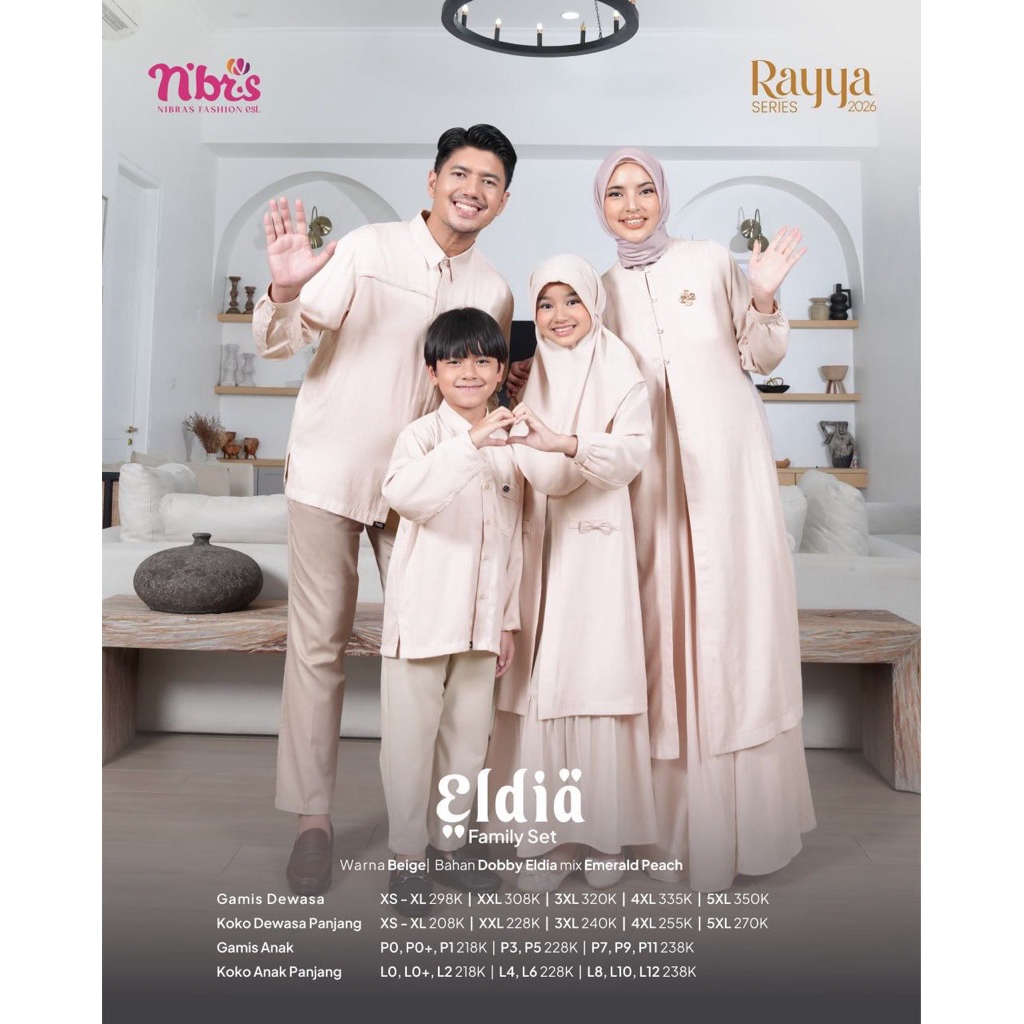 NIBRAS RAYYA ELDIA FAMILY SET BEIGE