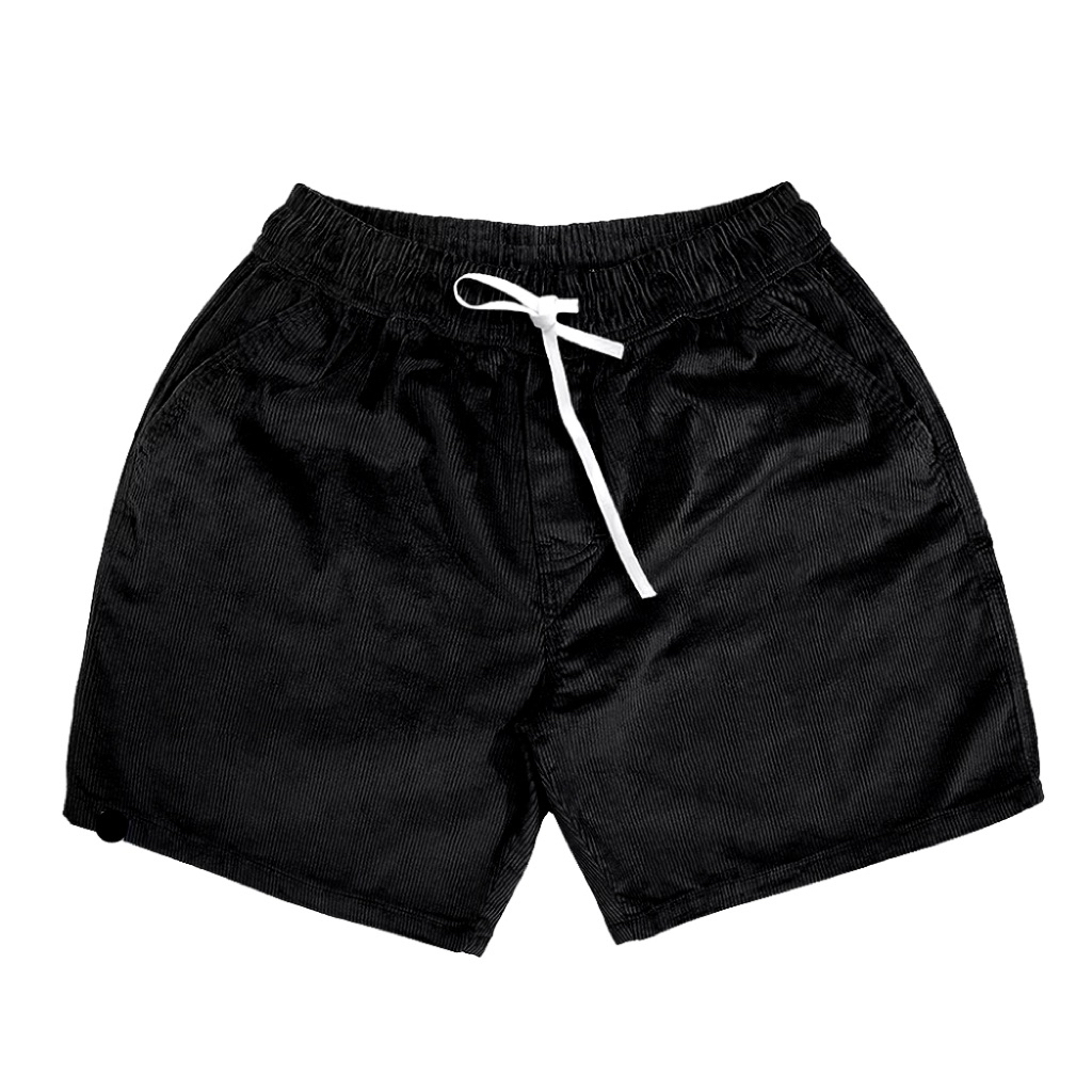 Corduroy Short Pants Celana Pendek Pria  Hitam Premium