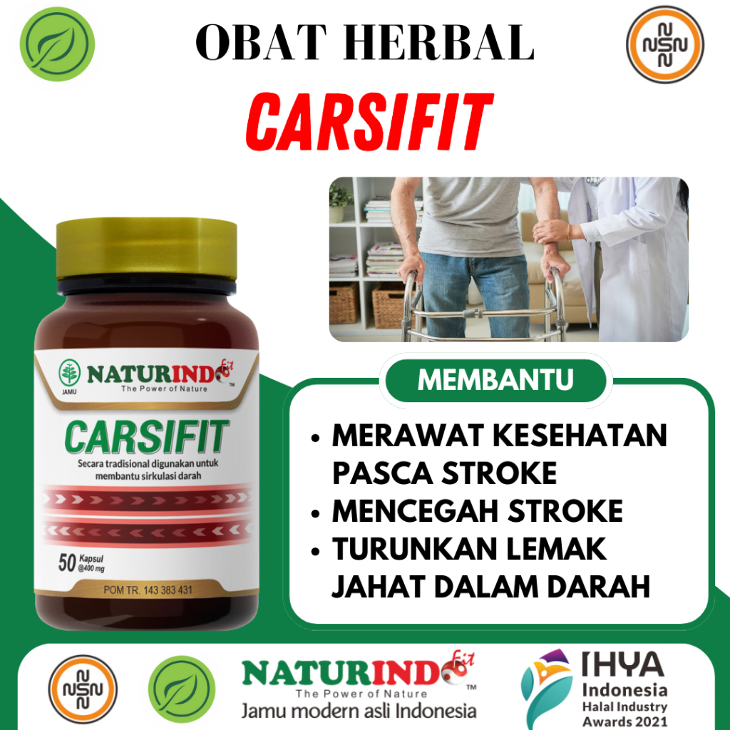 Carsifit Obat Herbal Stroke Struk Herbal Obat Stroke Ringan Berat Lumpuh Menahun