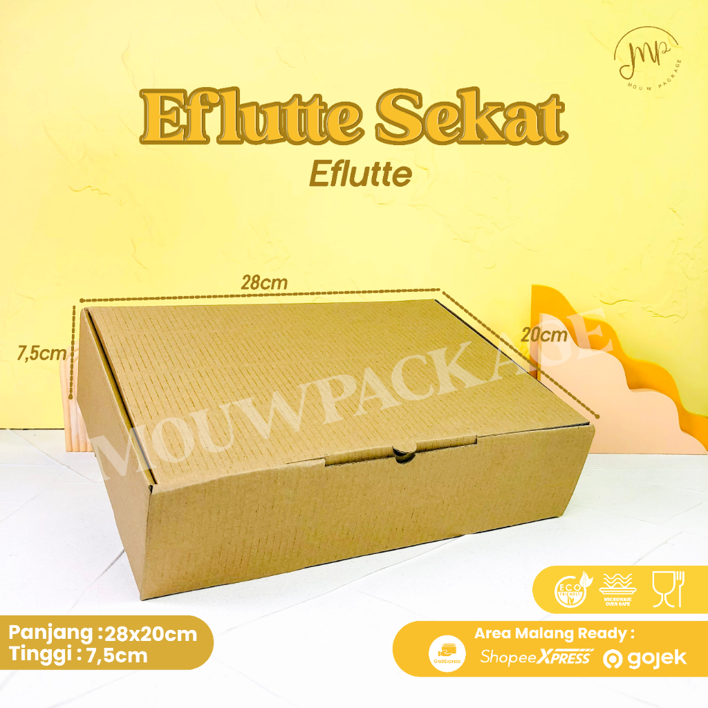 BOX CATERING SEKAT / KARDUS CATERING SEKAT / BOX EFLUTTE SEKAT 28X20X7,5