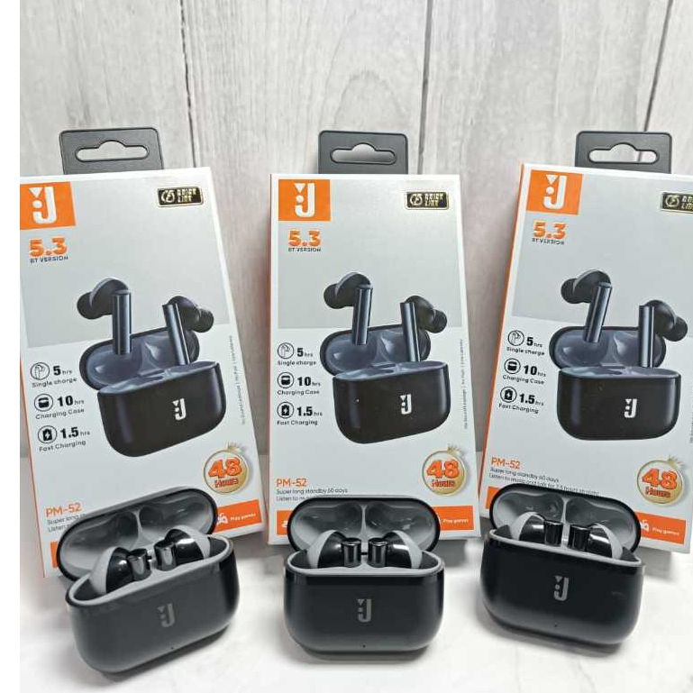 EARPHONE BLUETOOTH 5.3 TWS PM-52 SUPER BASS / TWS HEADPHONE WIRELESS BLUETHOOTH 5.3 IN EAR