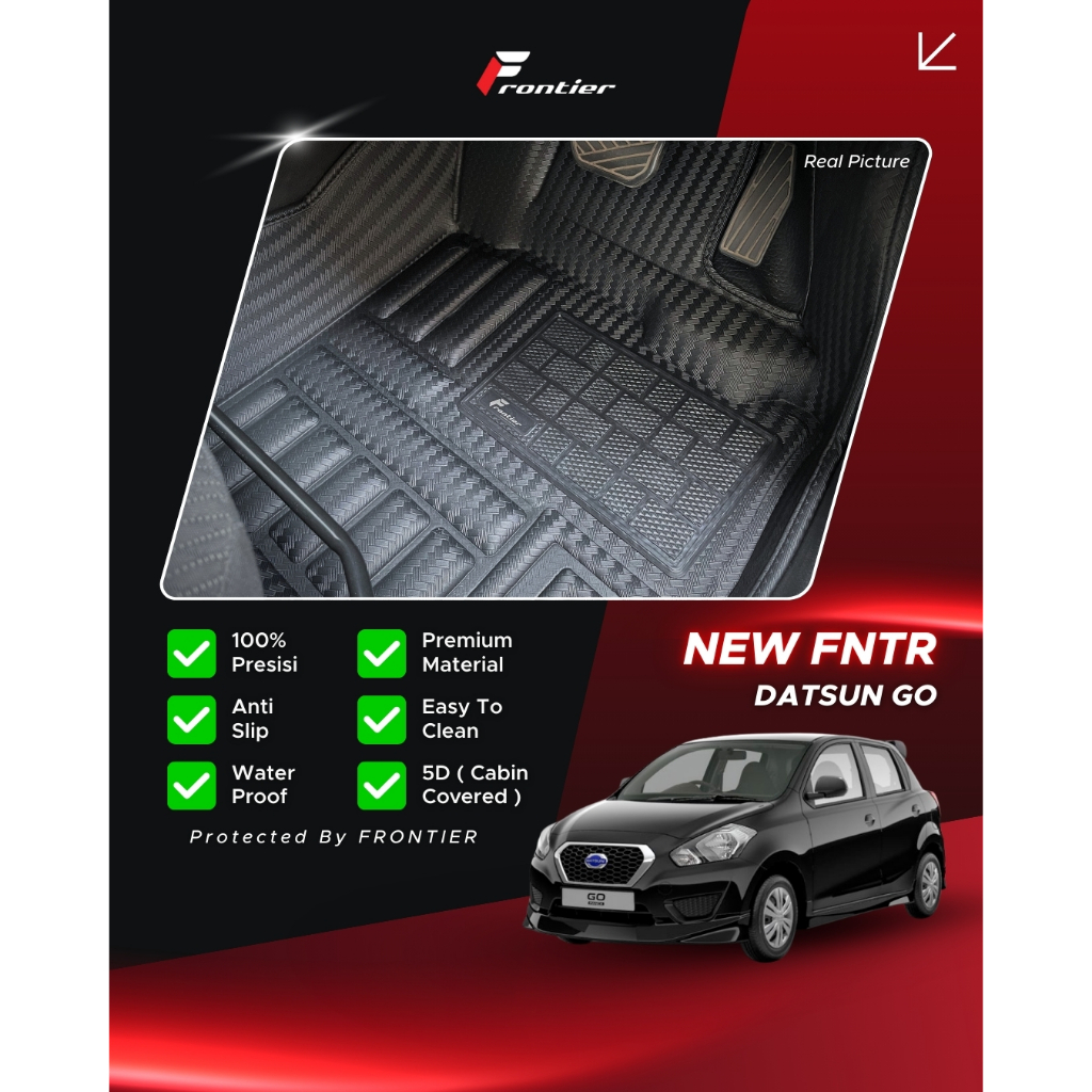 PREORDER Karpet Mobil Frontier FNTR DATSUN GO - 5D PRESISI,Custom,mewah & anti air|Murah terjangkau