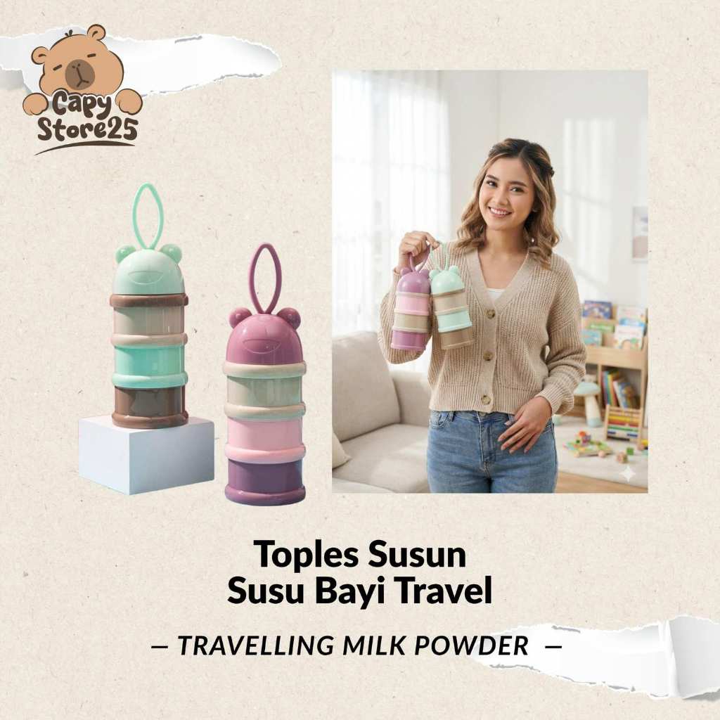 Tempat Susu Bubuk Bayi Travelling 3 Susun