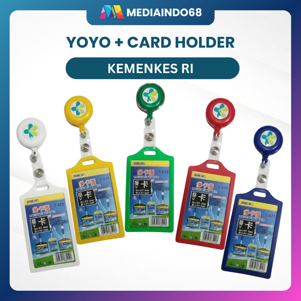YOYO ID CARD PUTAR + LOGO + TEMPAT ID CARD SILIKON KEMENKES