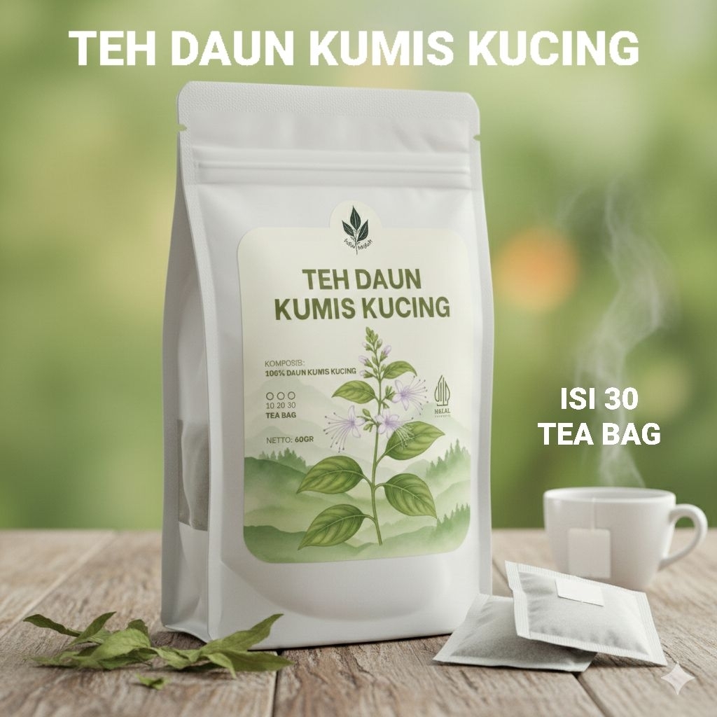 KALASEDUH | Teh Daun Kumis Kucing Original Teh Herbal isi 30 teabag