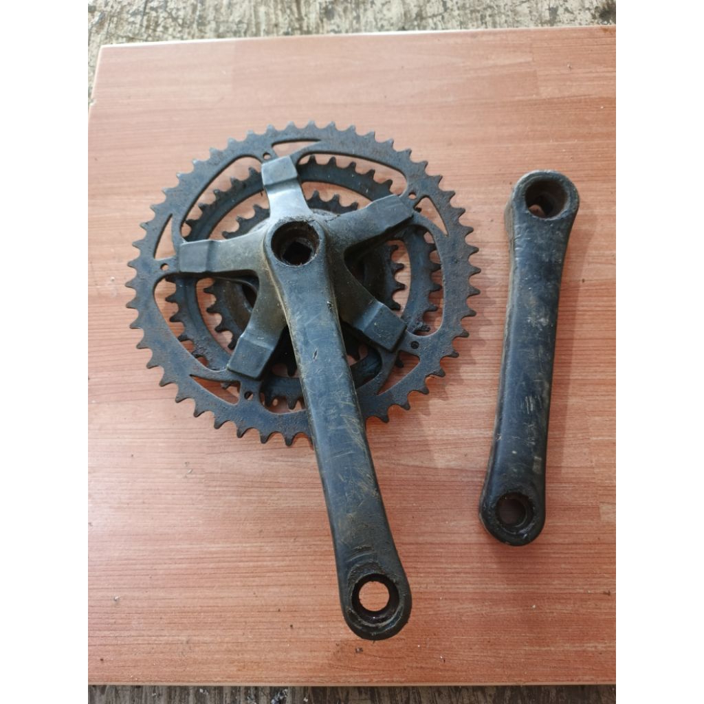 crankset sepeda mtb besi second antiq