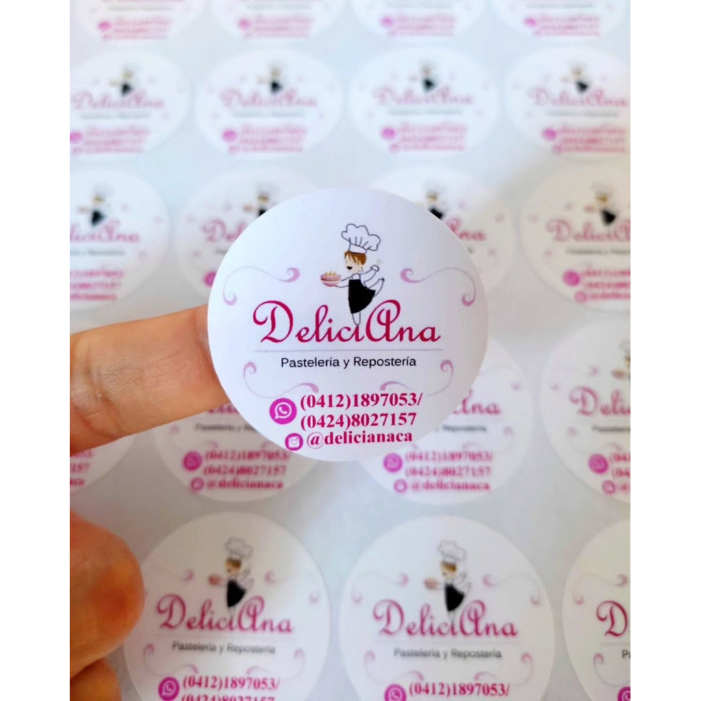 Cetak Stiker Chromo A3 / Stiker Label Kemasan / Stiker Logo Makanan / Stiker Logo Olsop / Free Desig