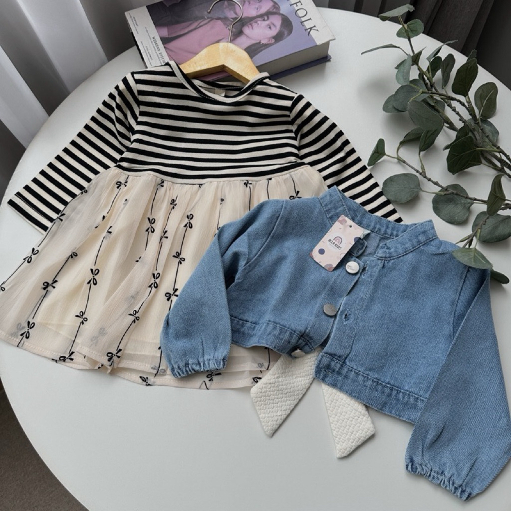 Preloved Tygea set dress Pita Putih by Oclo Kids