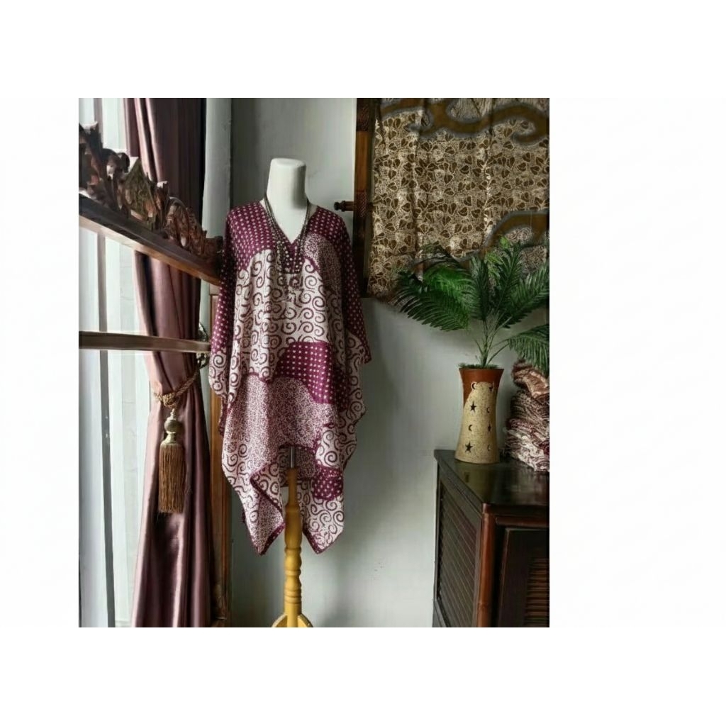 TUNIK KAFTAN ARUNA MOTIF KHAS CIREBON BY BATIK FARIZA