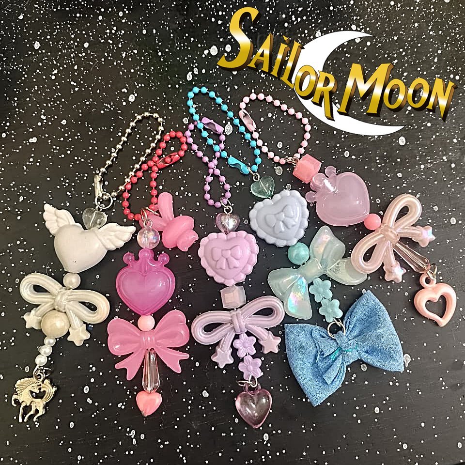 gantungan kunci beads tema tongkat sailor moon
