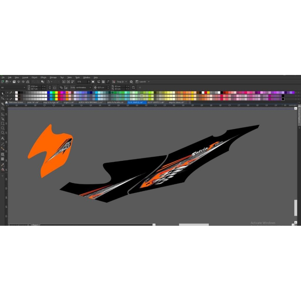 striping custom satria fu barong