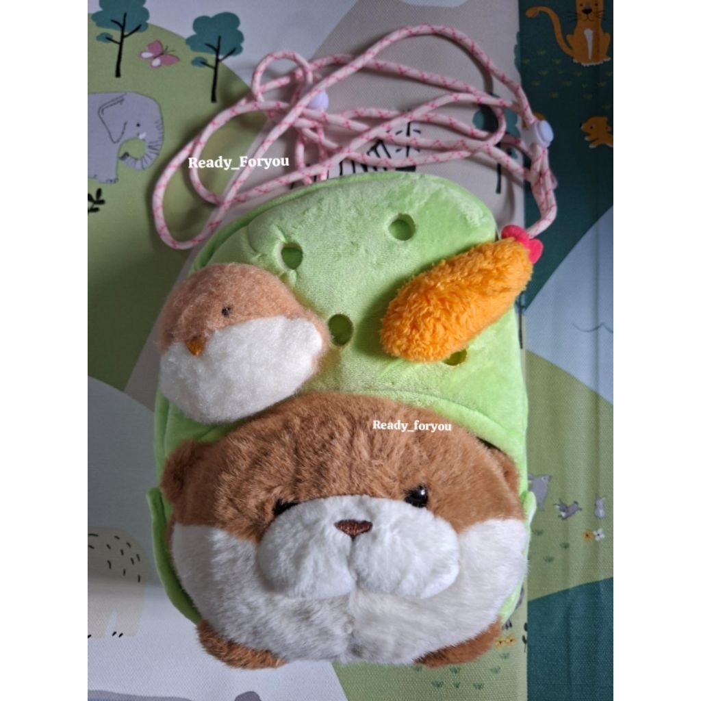 Tas Slempang Boneka Otter - Tas Otter Hijau