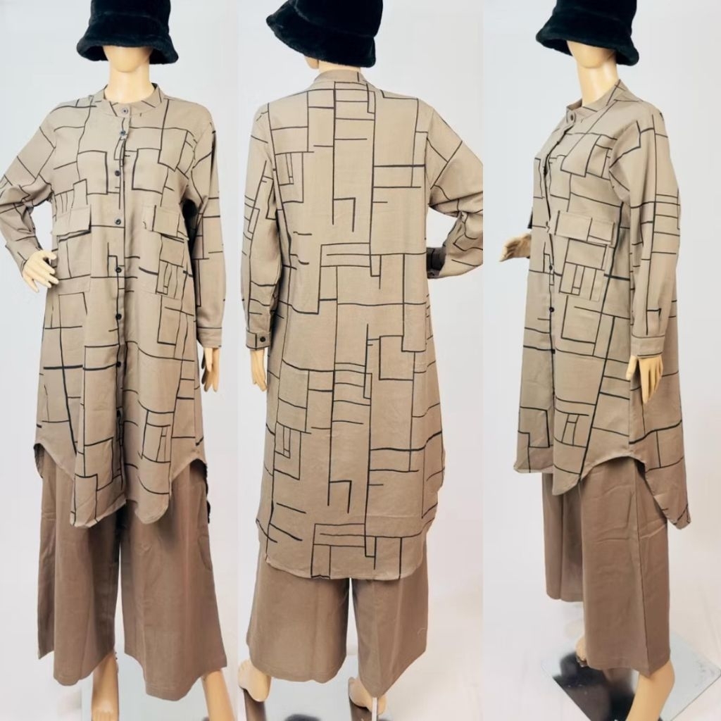 Setelan Gamis Phankarat - Bahan Katun - Rayon - Linen - 4824