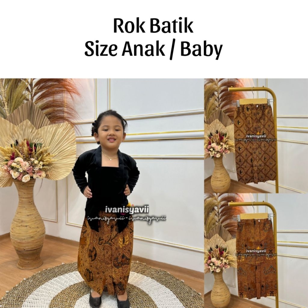 • ivanisyavii • Rok Batik - Size Anak / Baby | Bisa untuk Anak Cewek / Cowok