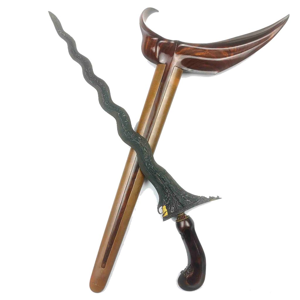 Keris Sengkelat Luk 13 Tinatah Panji Wilis Tangguh Mataram Amangkurat