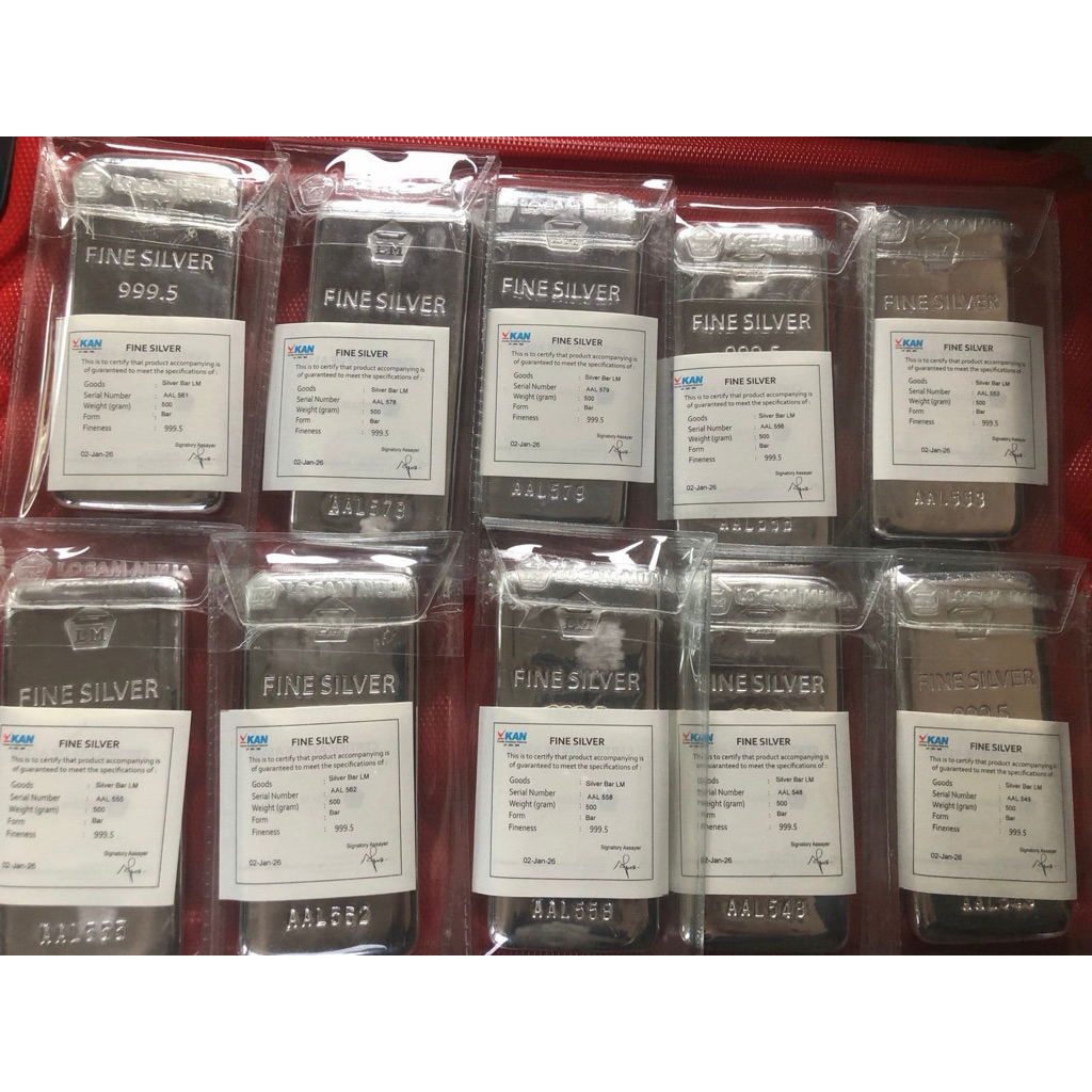 Konfirmasi Logam Mulia LM Perak silver ANTAM 500gram tahun 2025 dan 2026