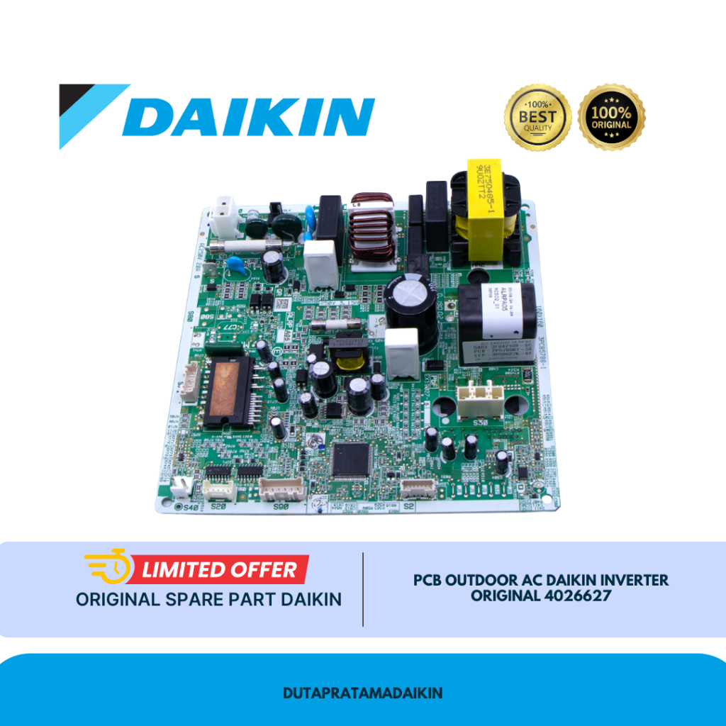 PCB OUTDOOR AC DAIKIN INVERTER FLASH THAILAND 3/4 PK ORIGINAL RKQ20UVM4 4026627