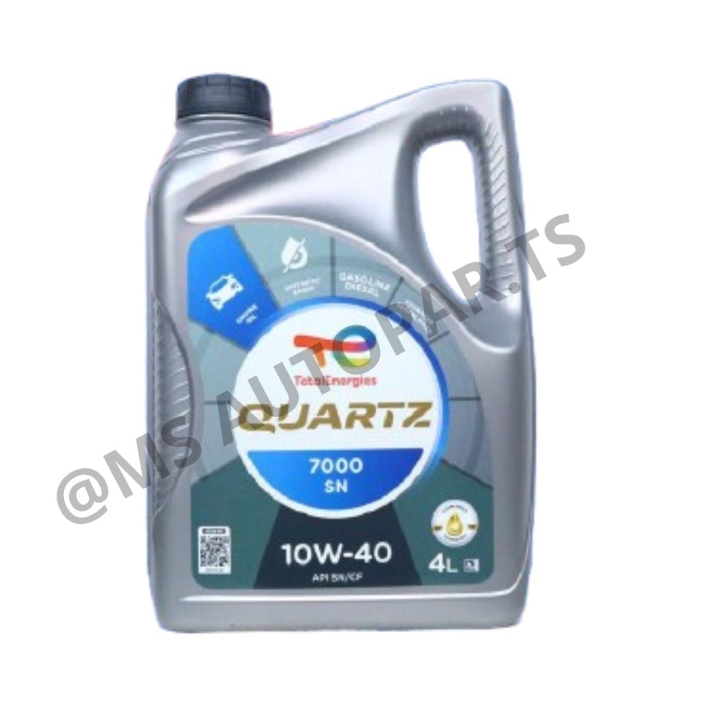 Total Quartz 7000 SAE 10W-40 4 Liter Api Service SN/CF Oli Mobil Mesin Bensin Pelumas Synthetic Clea
