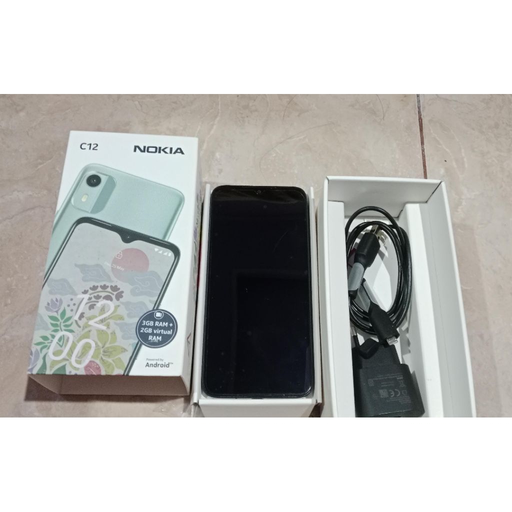 [SECOND] NOKIA ANDROID C12 RAM [3+2]64GB BLACK