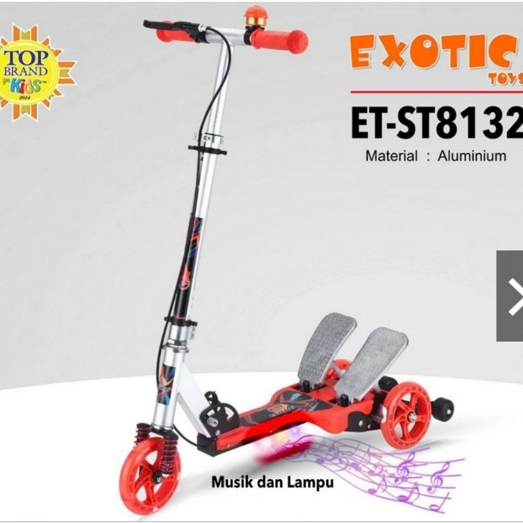 Skuter/Scooter Injak/Otopet EXOTIC RMB ELEMENT Skuter Anak EXOTIC SCOOTER Skuter Music Anak Bel Lamp