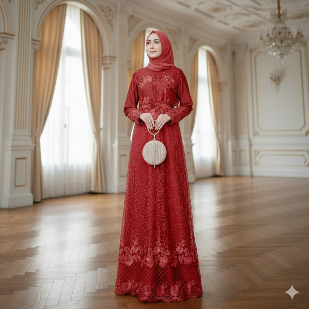 MIKAYLA - [COD] BIG PROMO BAYAR DITEMPAT ADA JUMBO XXL LD 120 Gamis Asmara Brukat Velvet Satin Ada T