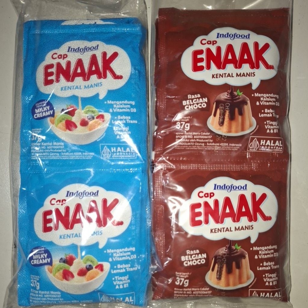 susu sachet cap enak coklat/putih